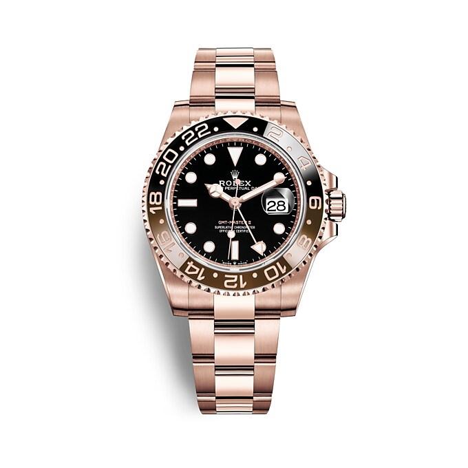 Rolex Gmt Master Ll Root Beer 18kt Everose Gold Mens Watch M126715chnr 0001