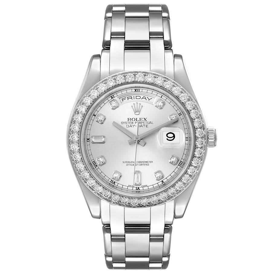 Rolex Pearlmaster DayDate Diamond Bezel Watch 18946