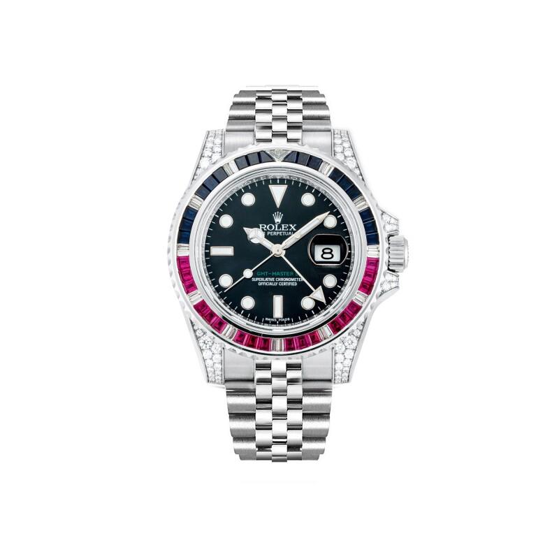 Rolex GMT Master II Oyster M126710blro Upgrade Diamond Bezels