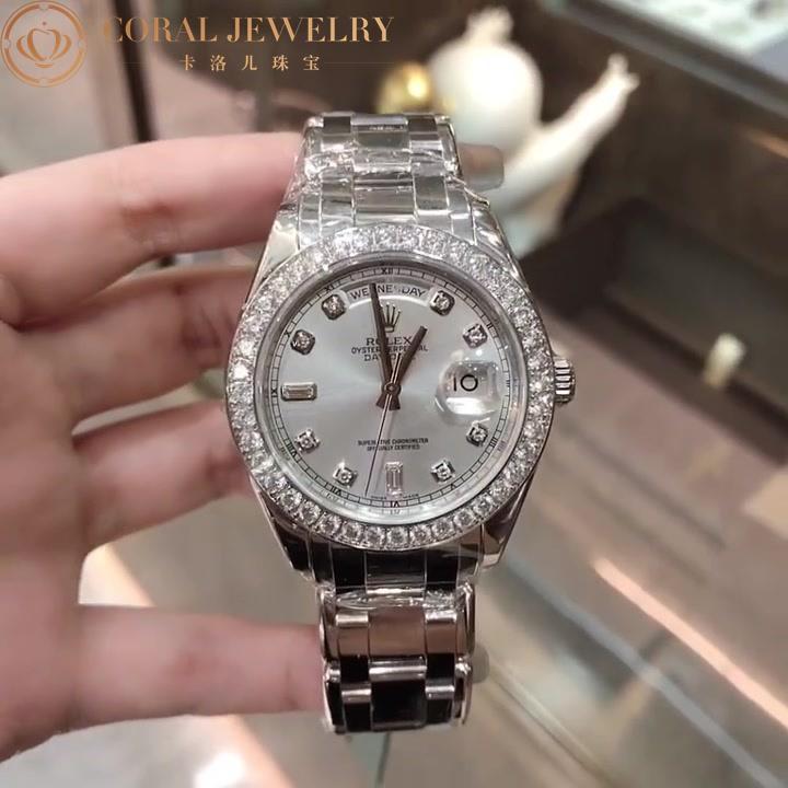 Rolex Pearlmaster DayDate Diamond Bezel Watch 18946