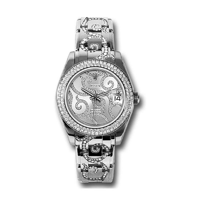 Rolex Pearlmaster Datejust White Gold Womens Watch 81339