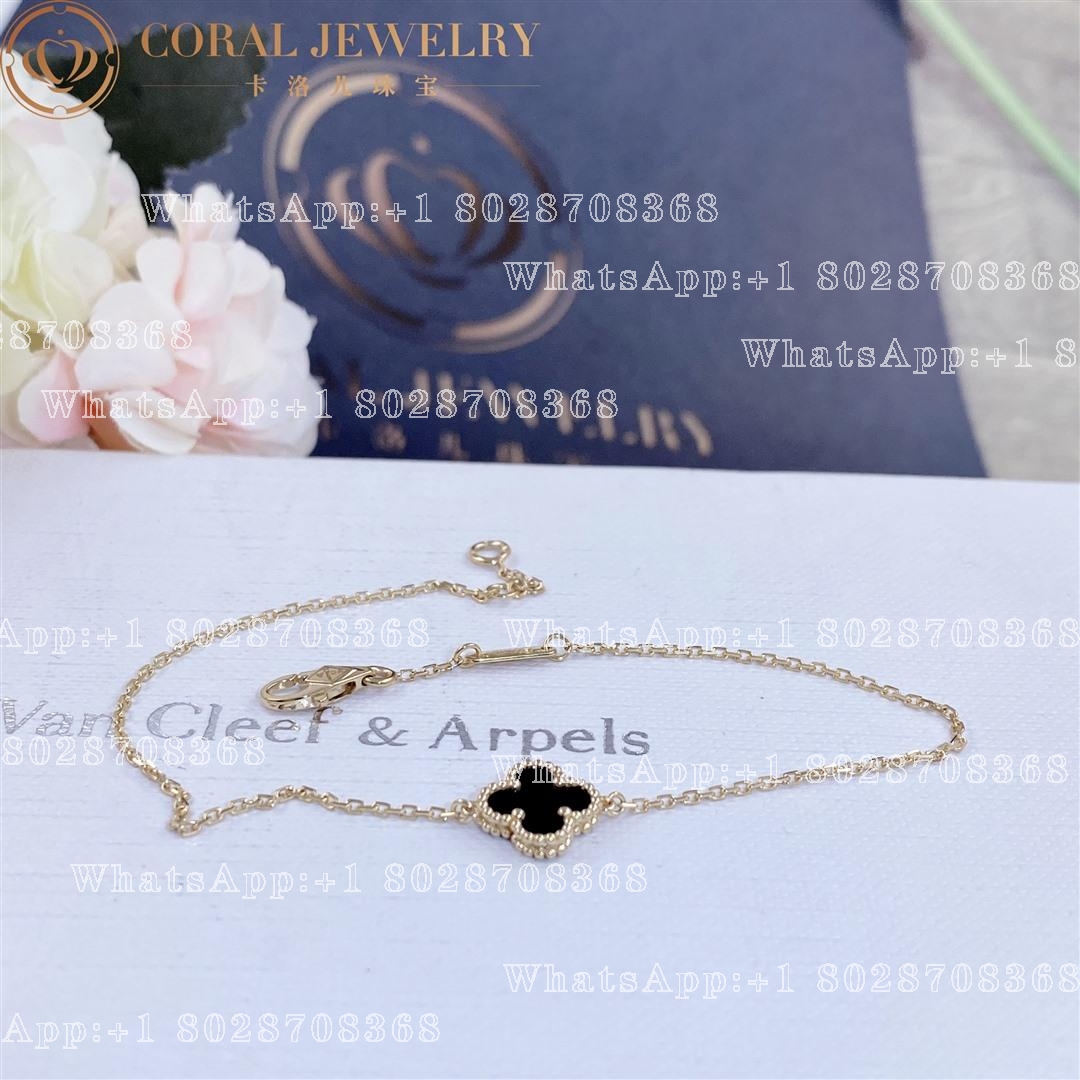 Van Cleef & Arpels Sweet Alhambra bracelet Yellow gold, Onyx