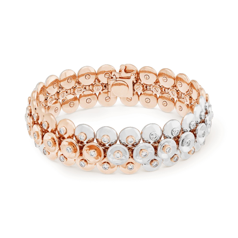 Van Cleef & Arpels Bouton d’or bracelet, medium model Rose gold, Diamond VCARP0N200