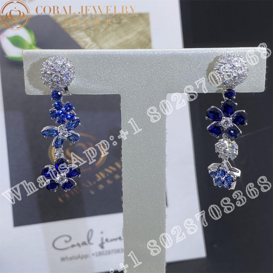 Van Cleef Arpels Folie Des Pres Earrings White Gold Diamond Sapphire Vcarp05g00 Coral (2)