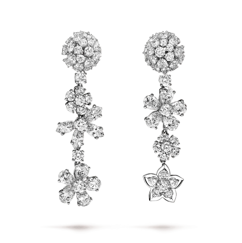 Van Cleef & Arpels Folie des Prés earrings White gold, Diamond VCARP05H00