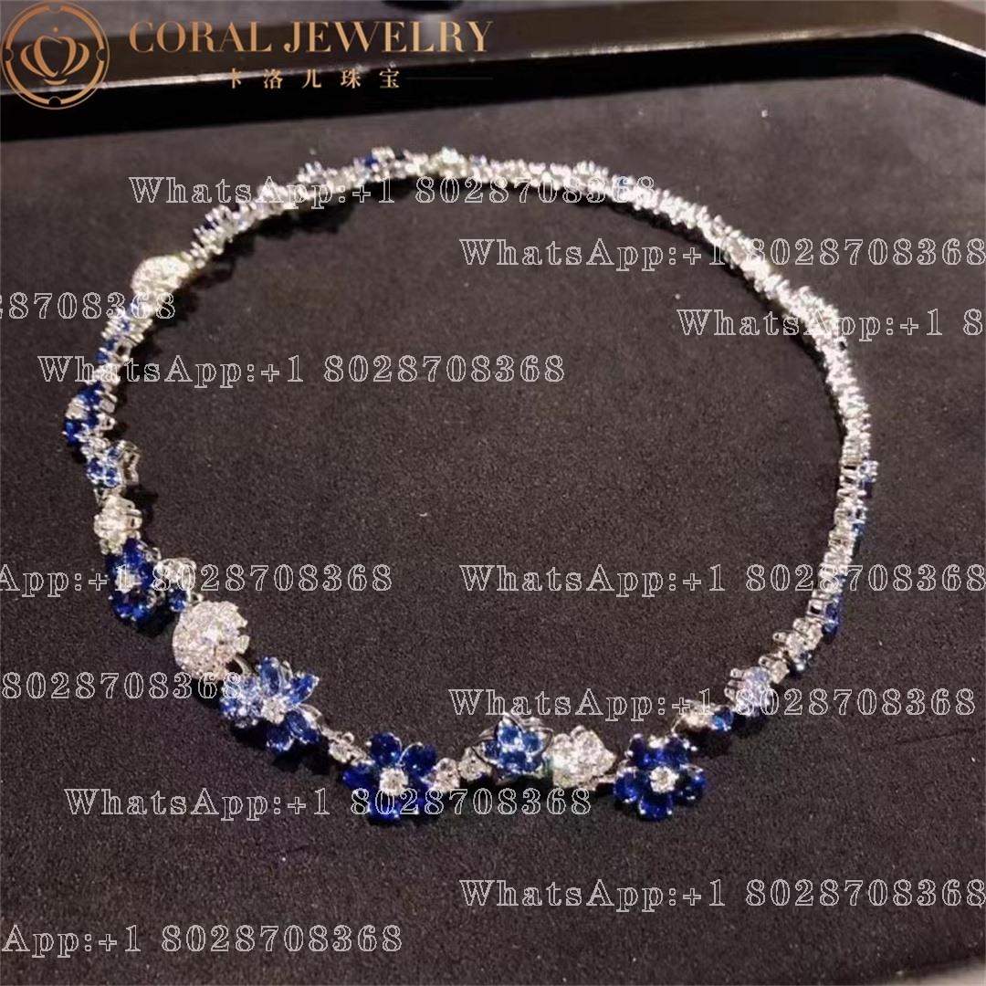 Van Cleef & Arpels Folie des Prés necklace White gold, Diamond, Sapphire VCARP05D00