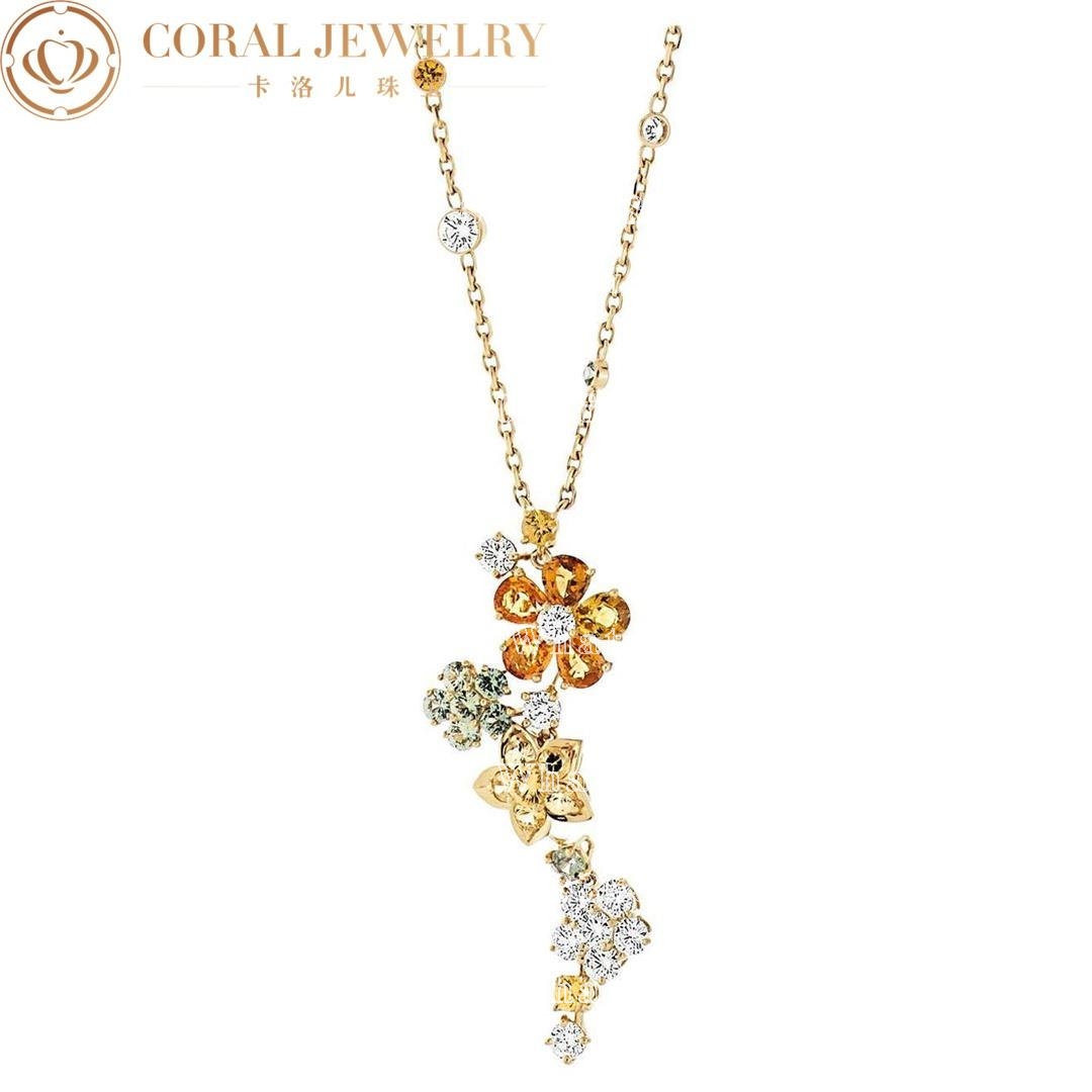 Van Cleef & Arpels Folie des Prés pendant Yellow gold, Diamond, Sapphire