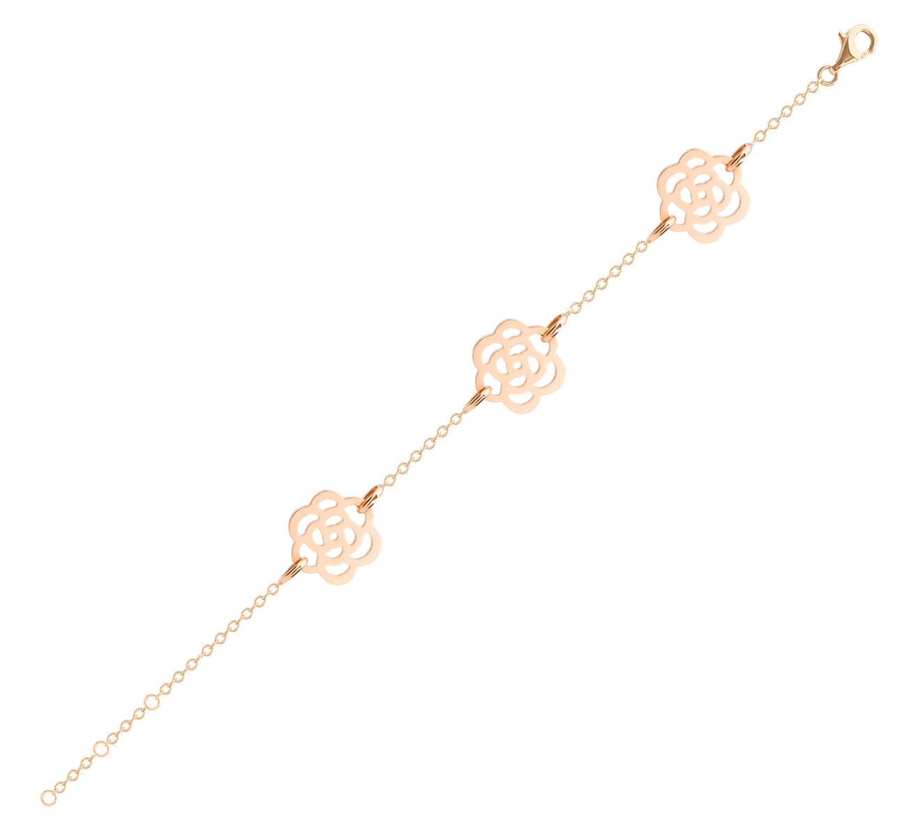 Chanel Camélias Ajourés Bracelet 18k Rose Gold