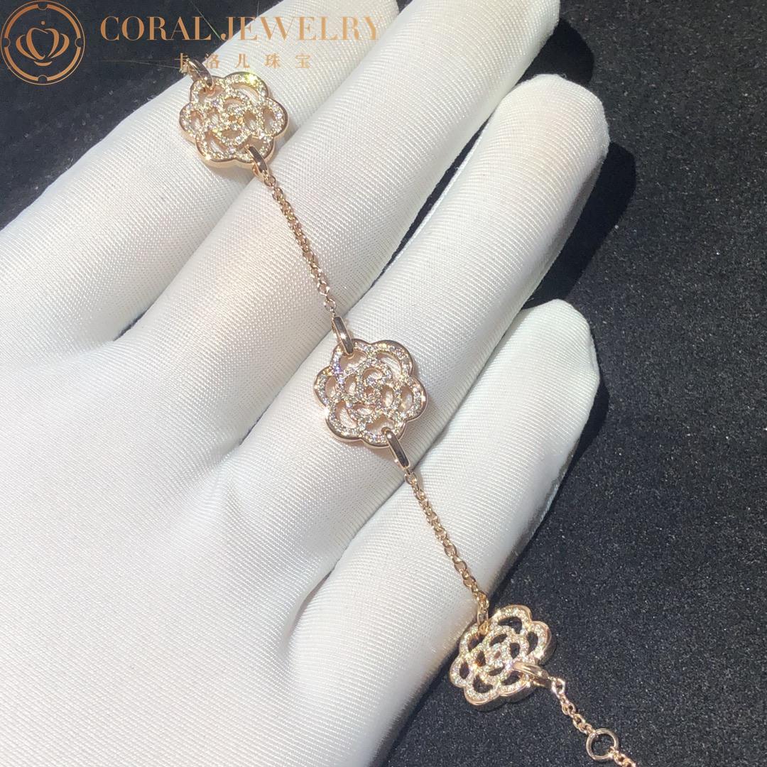 Chanel Camélias Ajourés Bracelet 18k Rose Gold Diamond