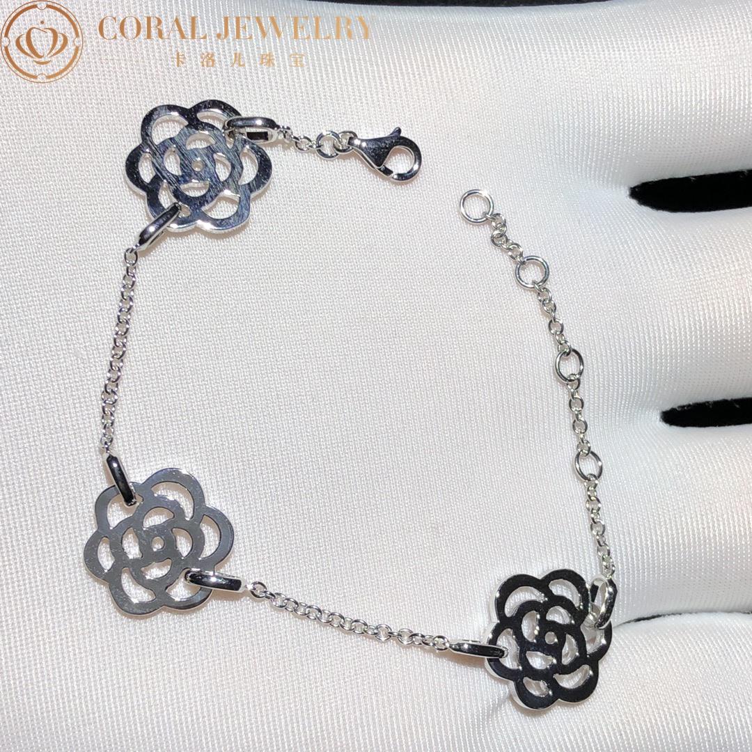 Chanel Camélias Ajourés Bracelet 18k White Gold