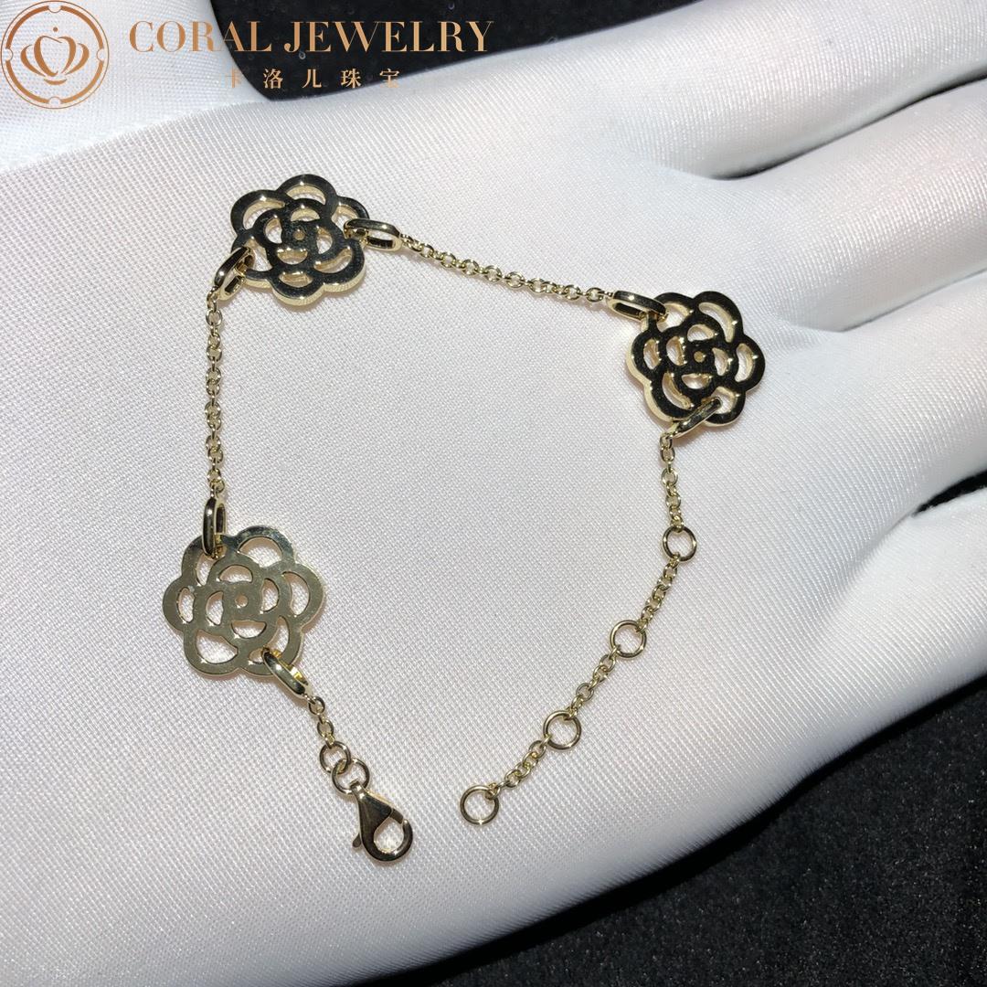 Chanel Camélias Ajourés Bracelet 18k Yellow Gold J10577