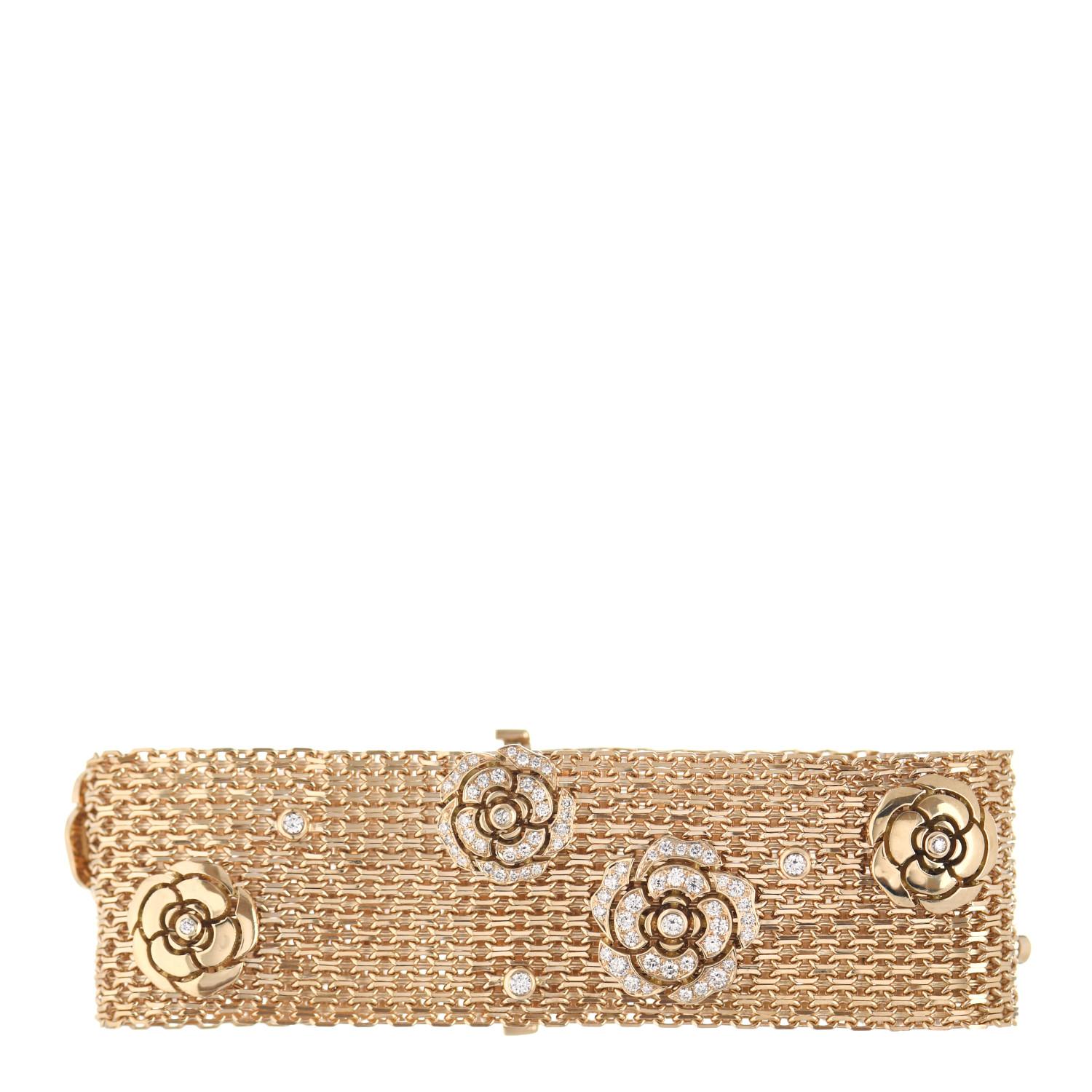 Chanel Impression de Camélia Bracelet 18k Yellow Gold, Diamonds J11490