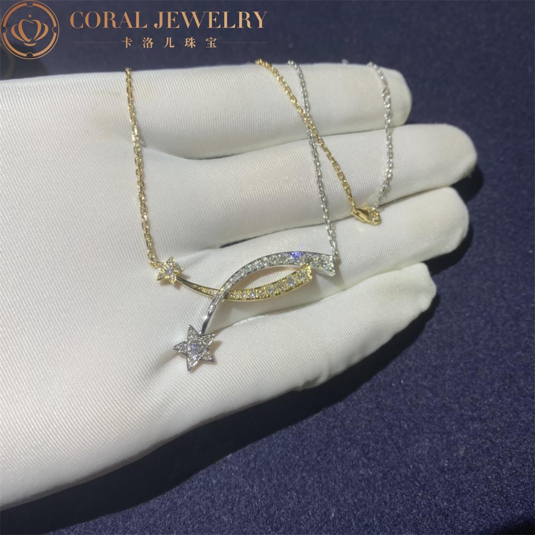 Chanel Comète Étoile Filante Necklace 18k White and Yellow Gold, Diamonds J11730