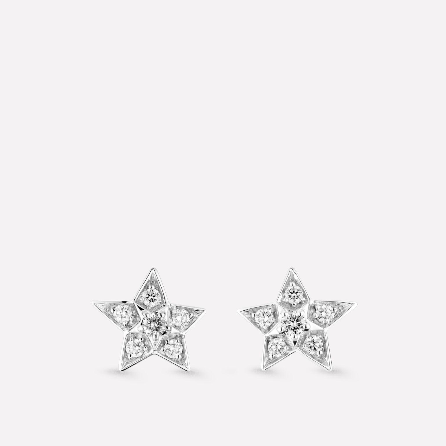 Chanel Comète Géode Earrings Small Version, 18k White Gold, Diamonds J0464