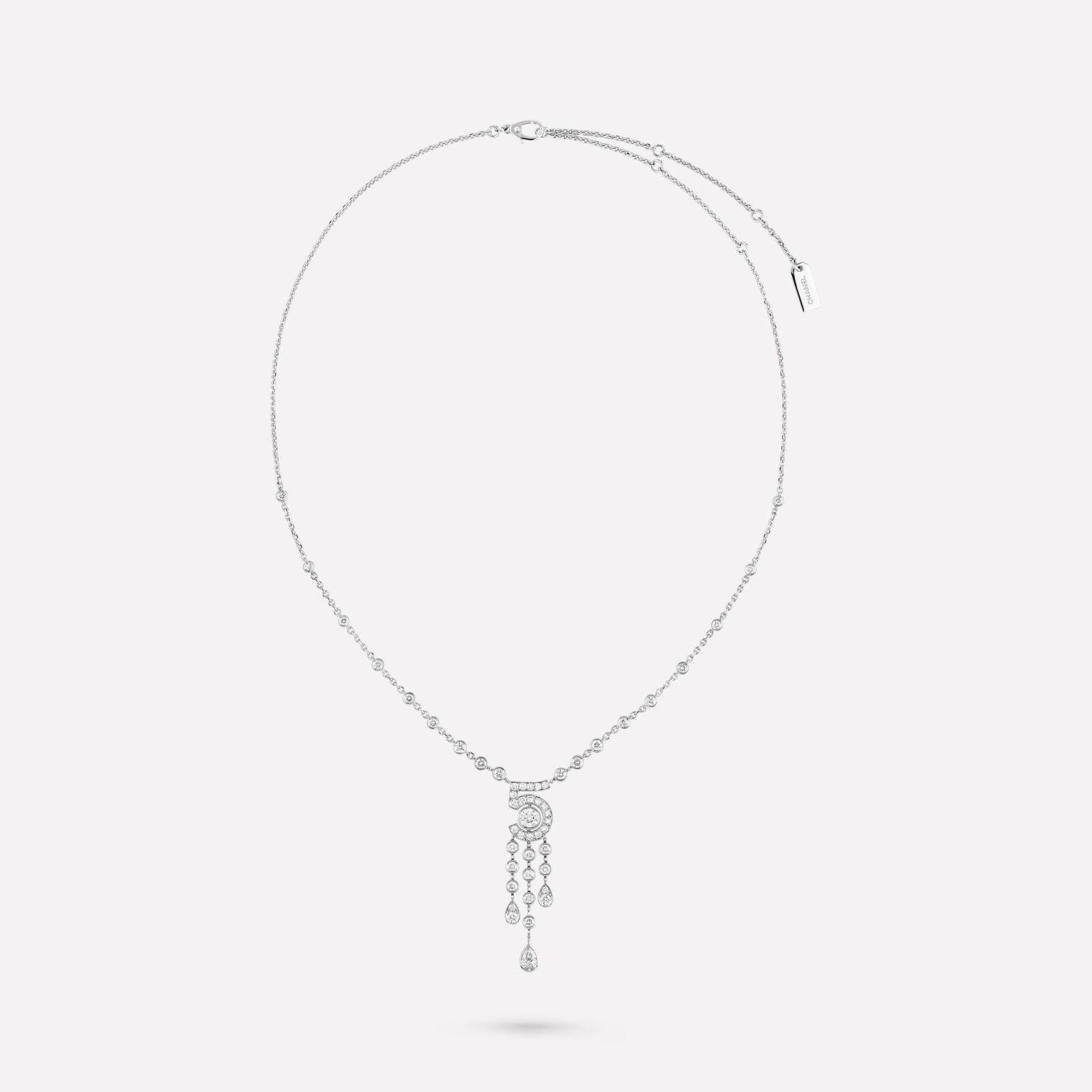 Chanel Eternal N°5 Necklace 18k White Gold, Diamonds J11998