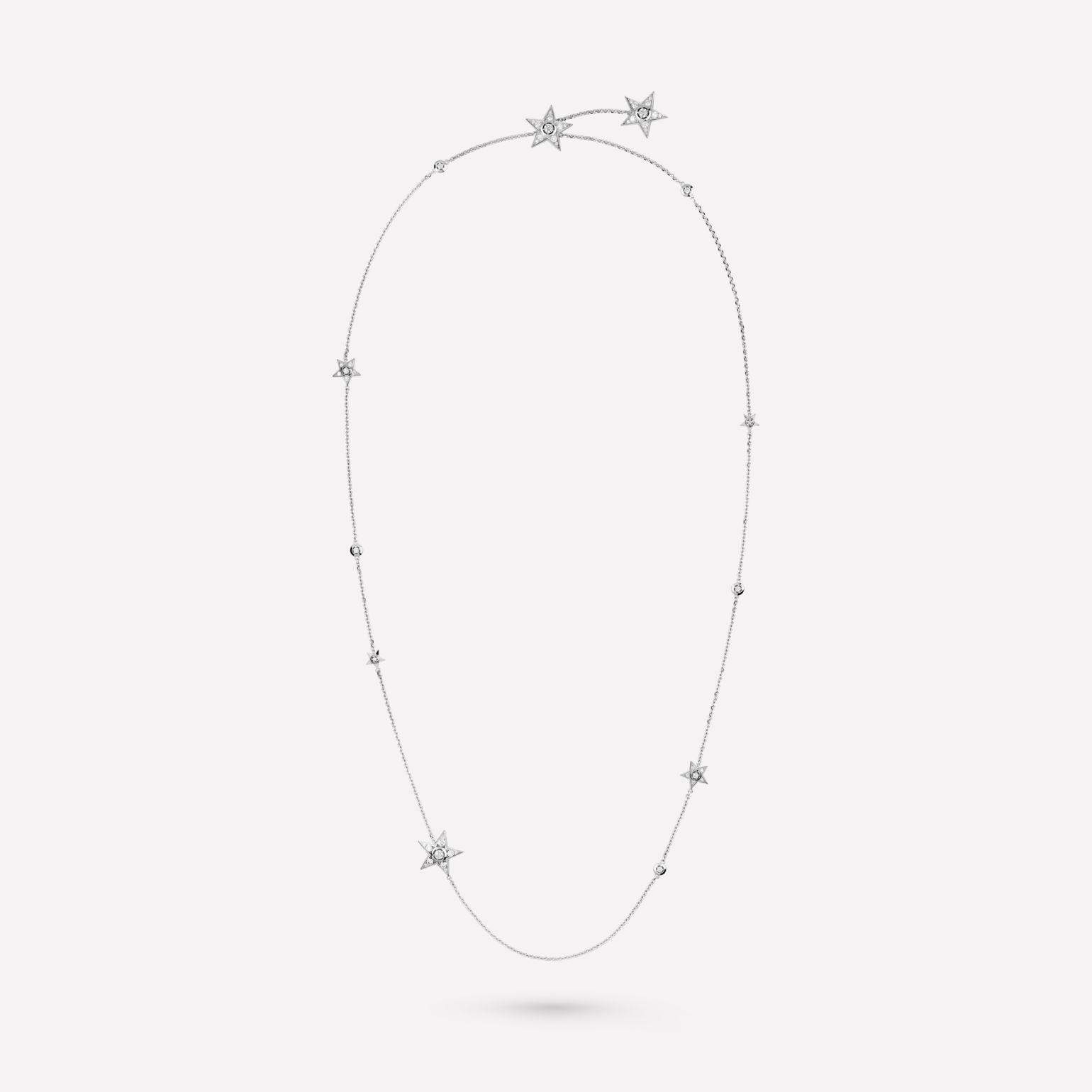 Chanel Les Infinis De Comete Transformable Long Necklace 18k White Gold Diamonds J12128