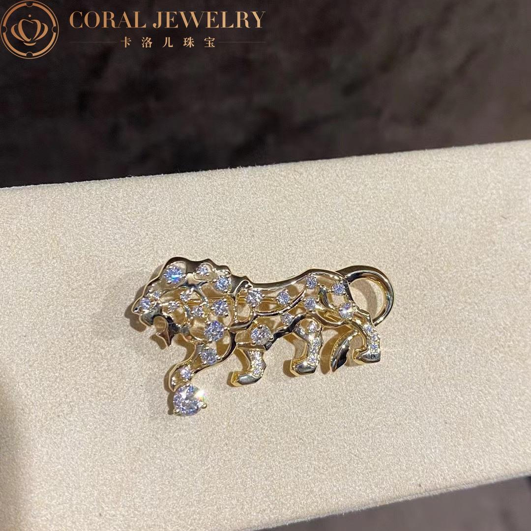 Chanel Sous Le Signe Du Lion Brooch 18k Yellow Gold, Diamonds J11811