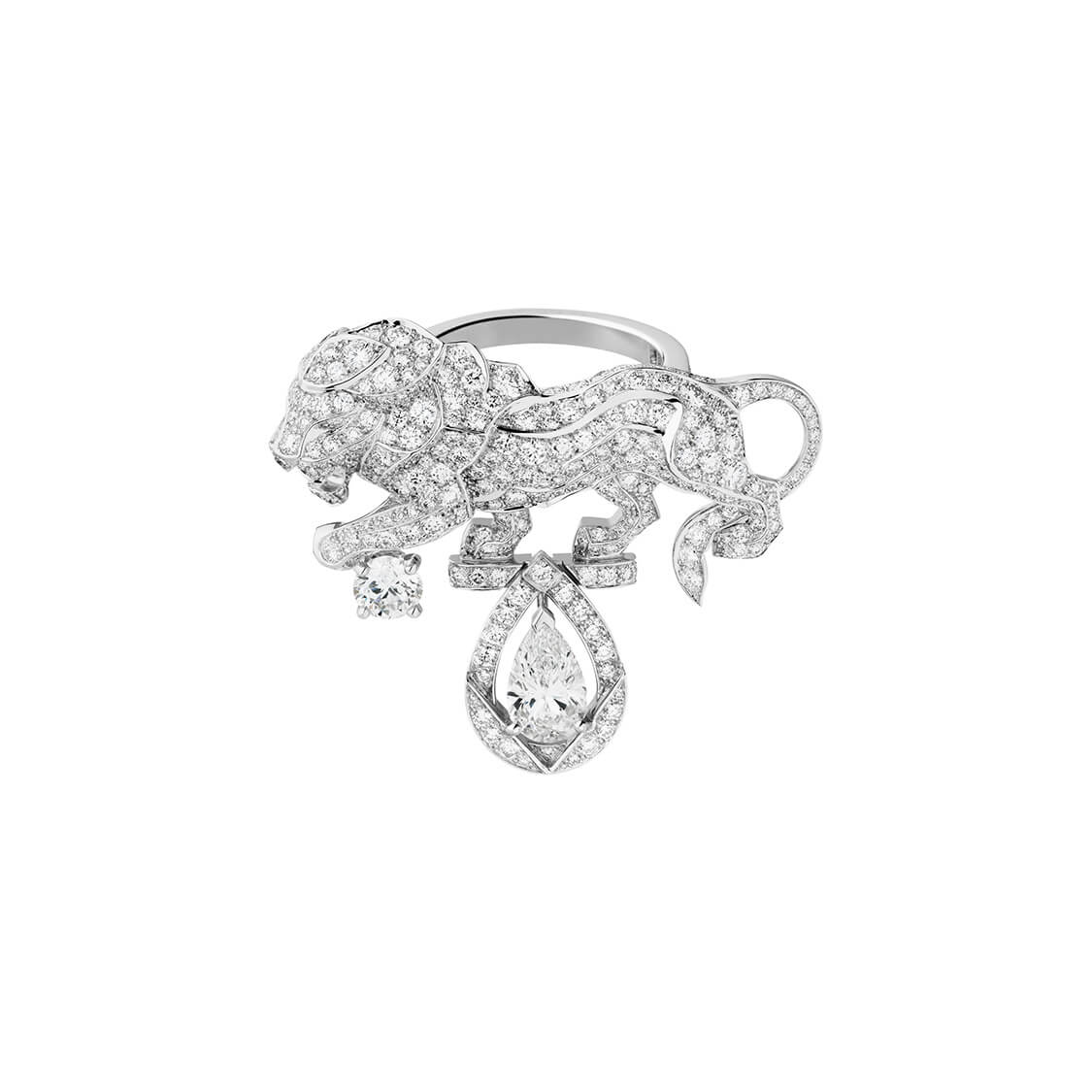 Chanel Sous Le Signe Du Lion Lesprit Du Lion Timeless Ring 18k White Gold Diamonds