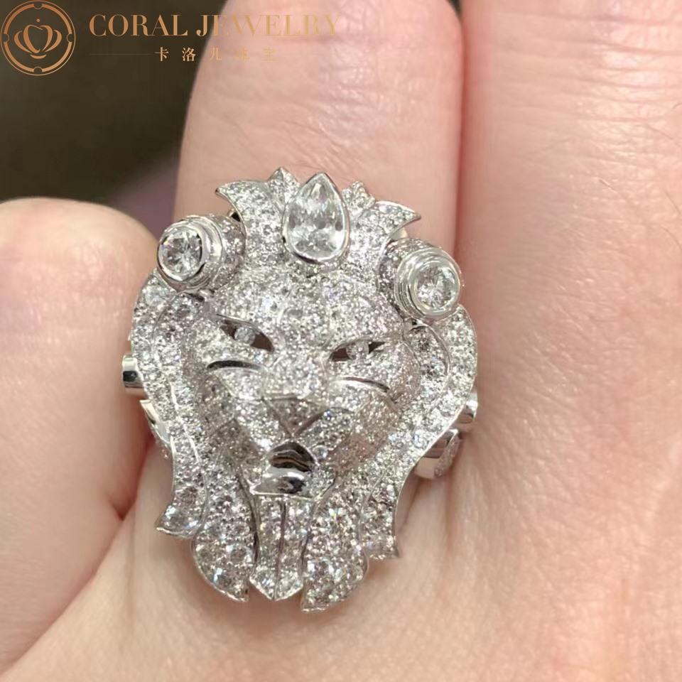 Chanel Sous Le Signe Du Lion Ring 18k White Gold, Diamonds