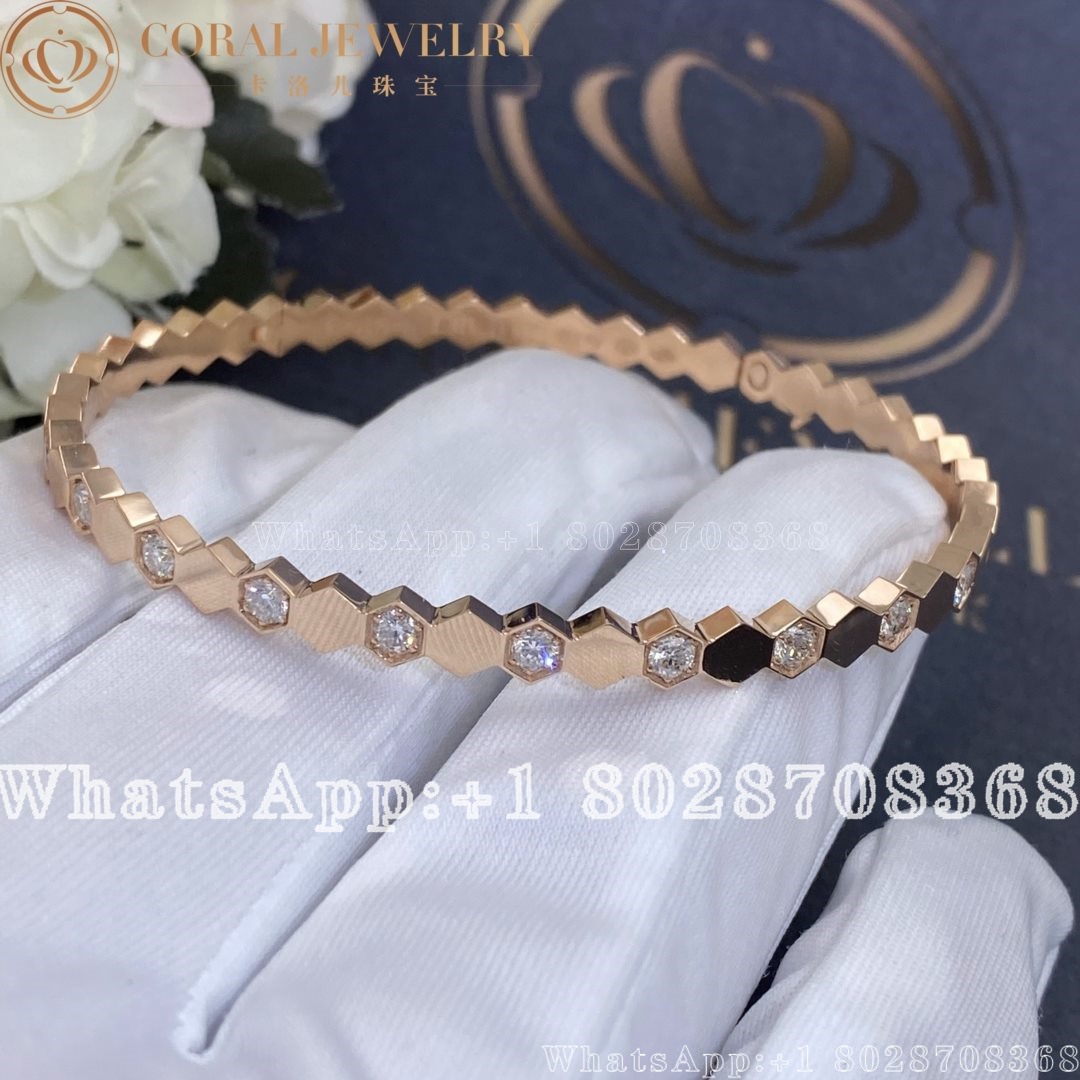 Chaumet Bee My Love Bracelet Rose Gold Diamonds 083433 Coral (1)