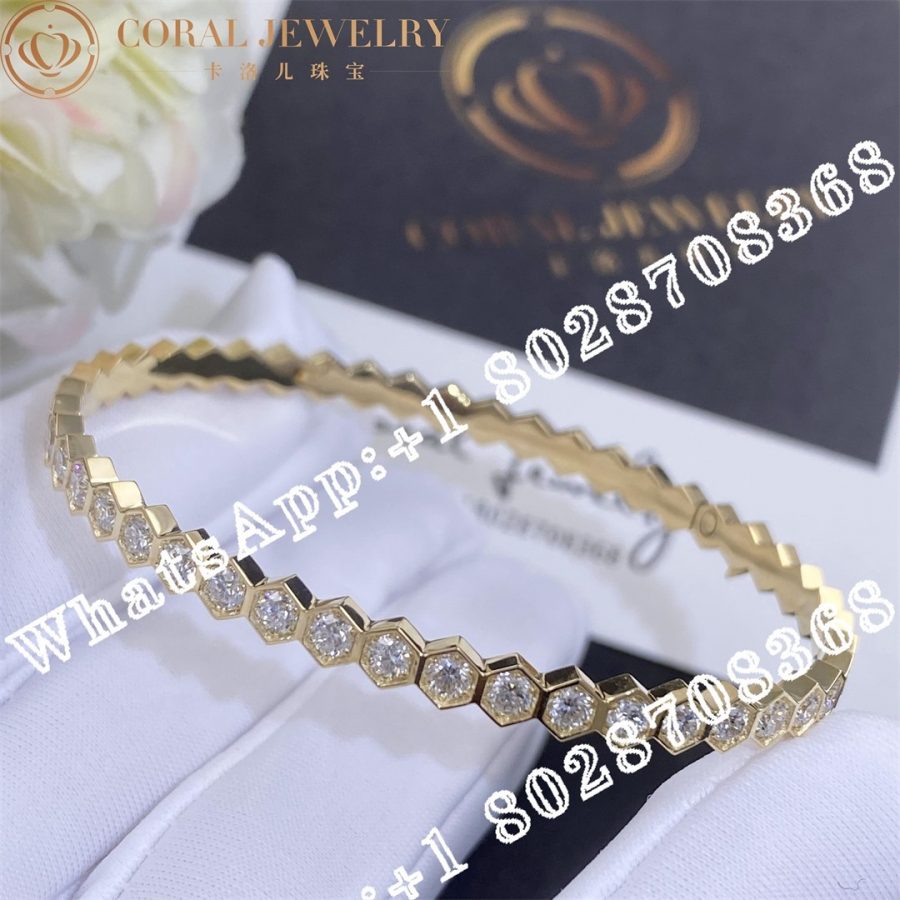 Chaumet Bee My Love Bracelet Yellow Gold Diamonds 083440 Coral (14)