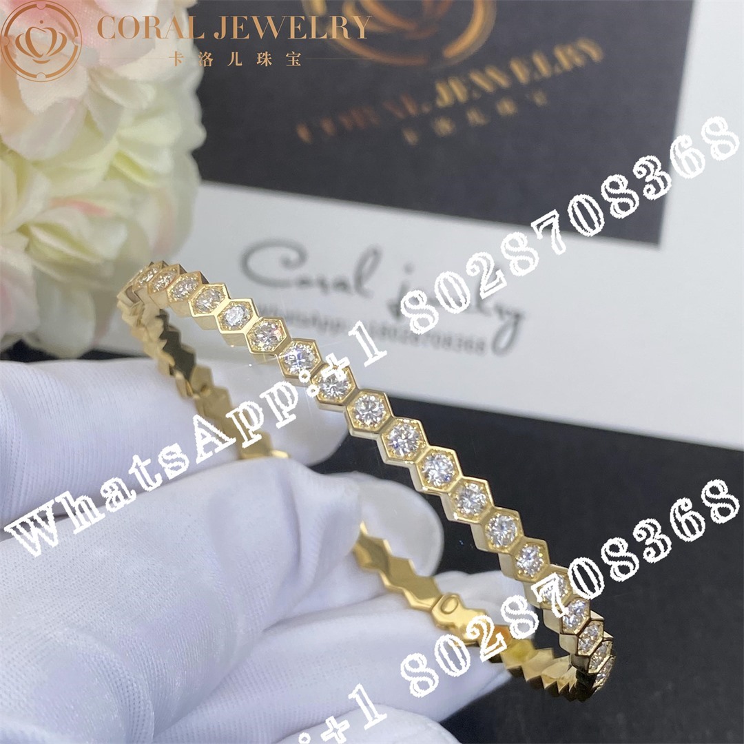 Chaumet Bee My Love Bracelet Yellow Gold Diamonds 083440 Coral (4)