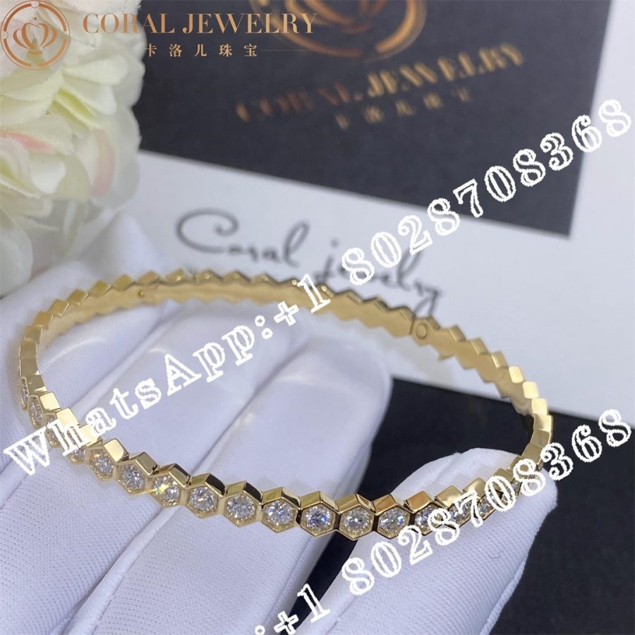 Chaumet Bee My Love Bracelet Yellow Gold Diamonds 083440 Coral (8)