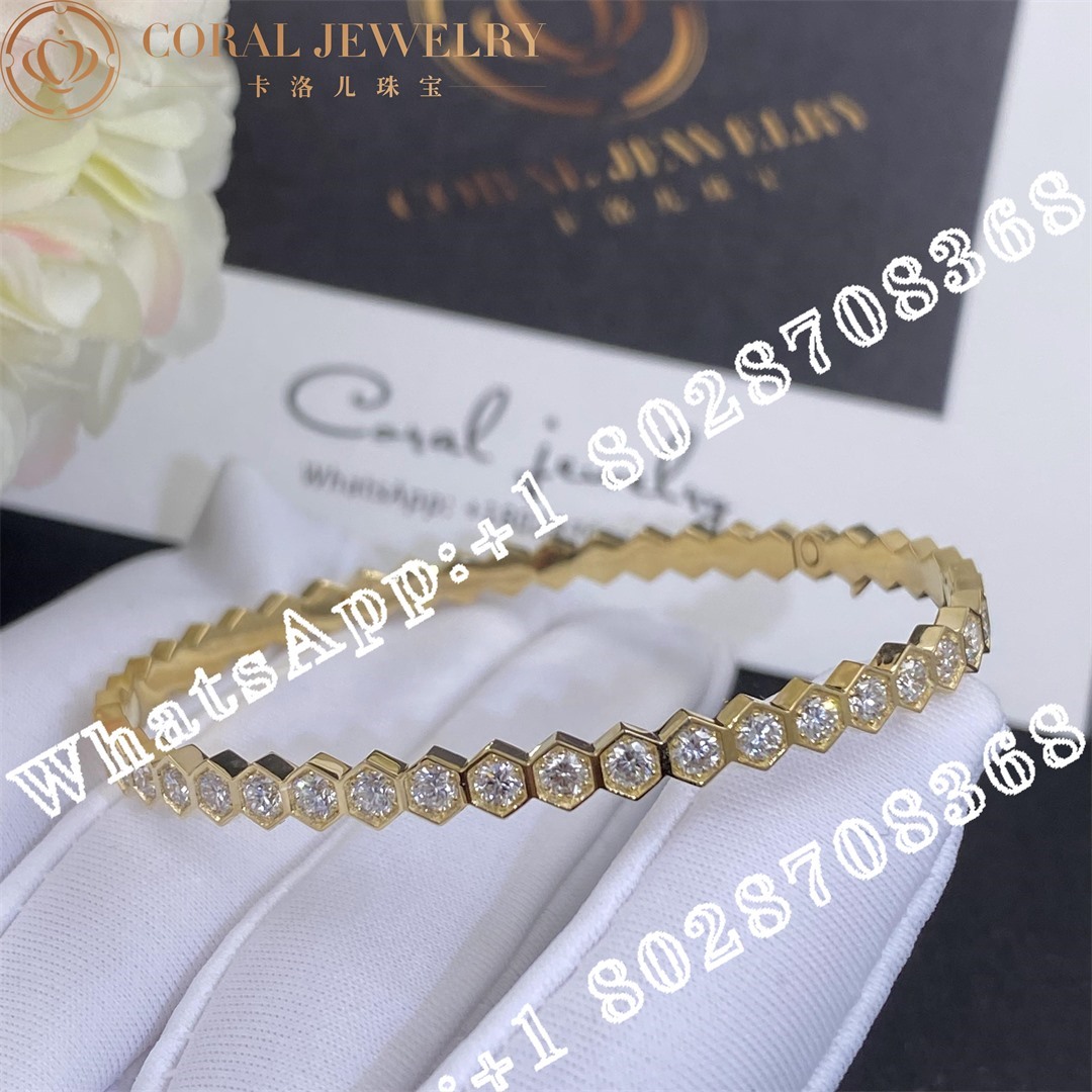 Chaumet Bee My Love Bracelet Yellow Gold Diamonds 083440 Coral (9)