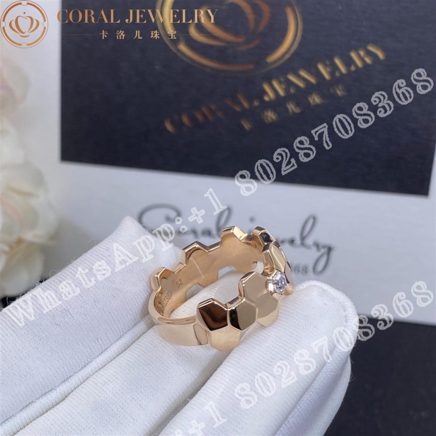 Chaumet Bee My Love Ring Rose Gold Diamonds 085091 Coral (10)