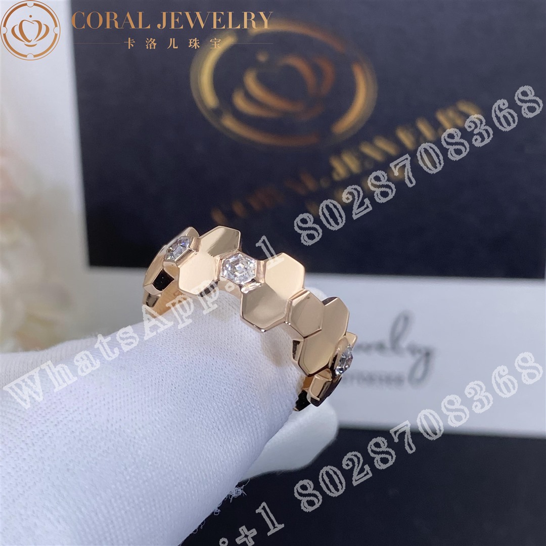 Chaumet Bee My Love Ring Rose Gold Diamonds 085091 Coral (2)