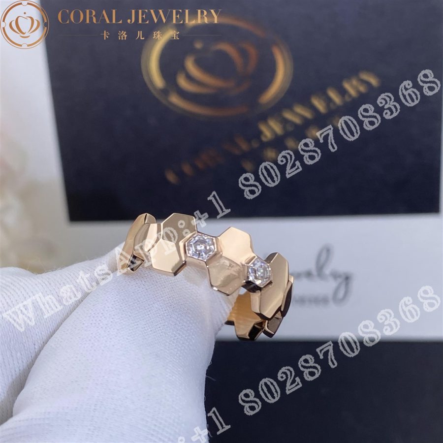 Chaumet Bee My Love Ring Rose Gold Diamonds 085091 Coral (4)