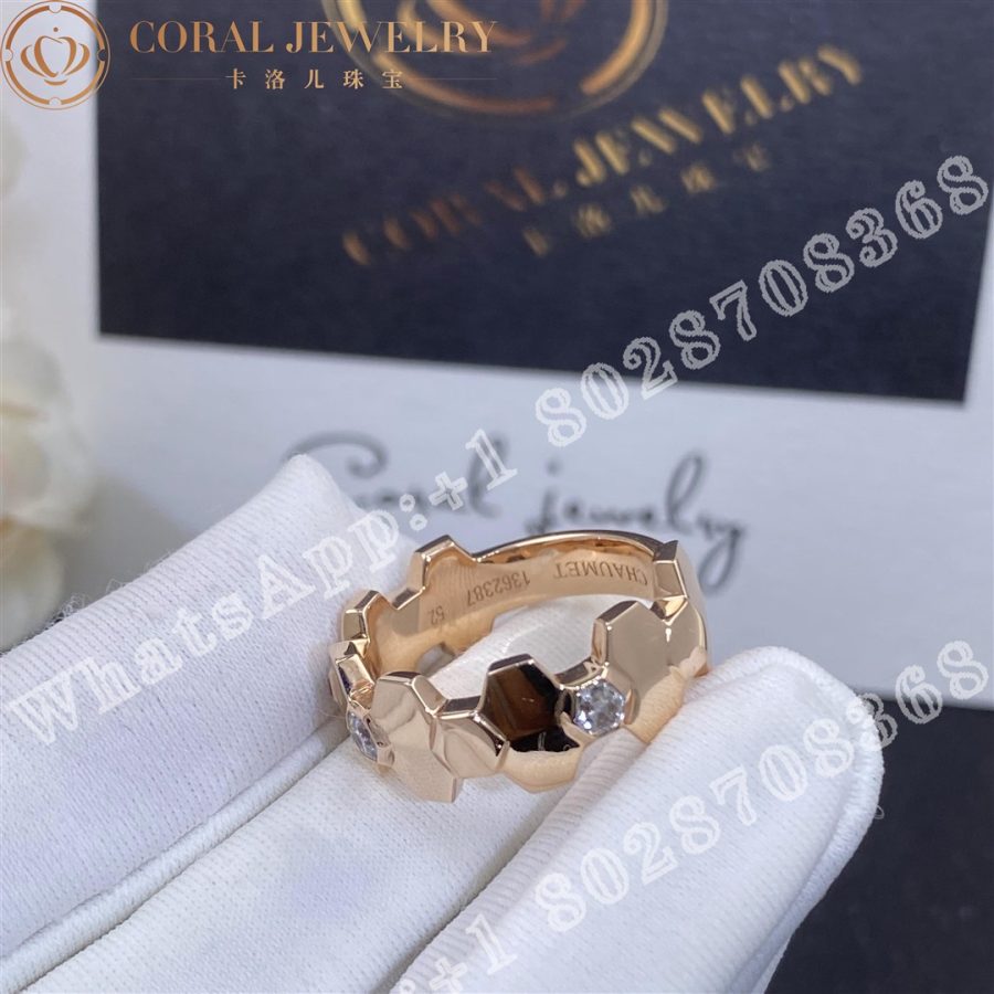 Chaumet Bee My Love Ring Rose Gold Diamonds 085091 Coral (7)