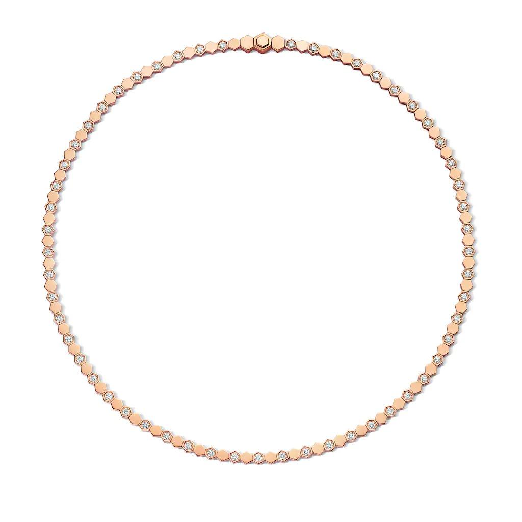 Chaumet Bee My Love Necklace Rose Gold Diamonds 084399 Coral (1)