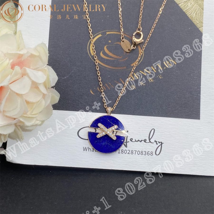 Chaumet Jeux De Liens Harmony Medium Model Pendant Rose Gold Lapis Lazuli 084650 Coral (10)