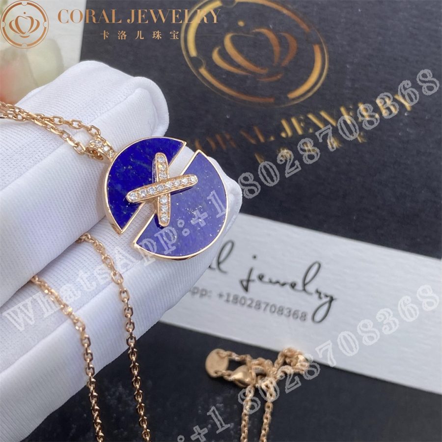 Chaumet Jeux De Liens Harmony Medium Model Pendant Rose Gold Lapis Lazuli 084650 Coral (6)