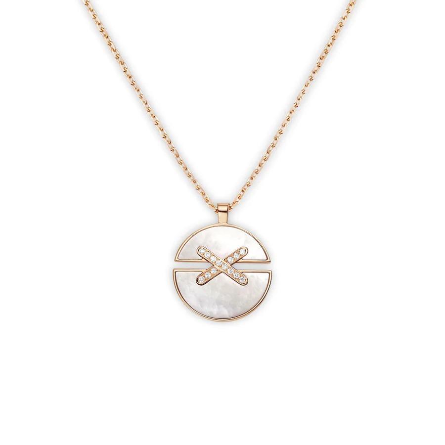 Chaumet Jeux De Liens Harmony Mother-of-pearl Medium Model Pendant Rose Gold, Mother-of-pearl, Diamonds 084494