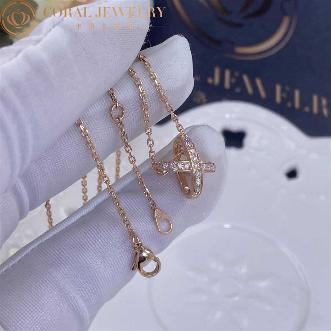 Chaumet Jeux De Liens Pendant Rose Gold, Diamonds 082216