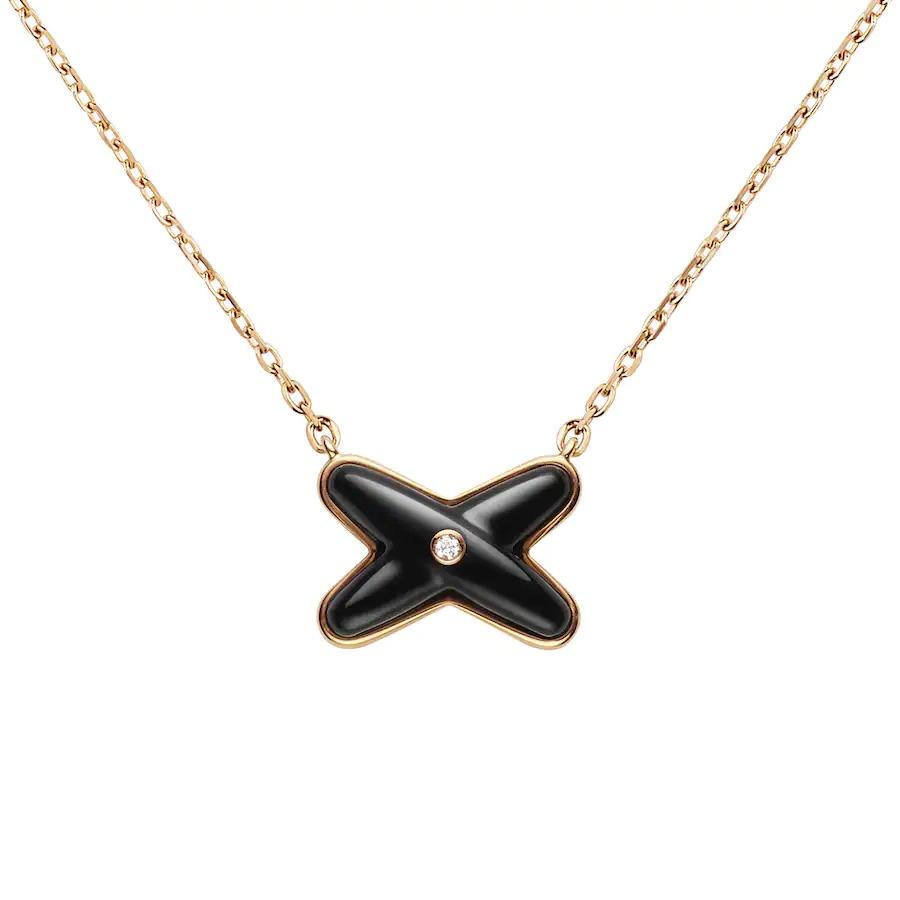 Chaumet Jeux De Liens Pendant Rose Gold, Onyx, Diamond 085107