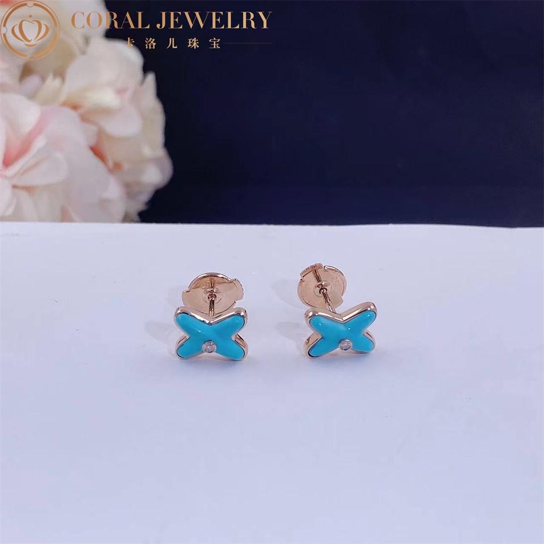 Chaumet Jeux De Liens Earring Rose Gold, Turquoise, Diamond 083465