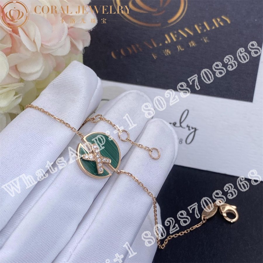 Chaumet Jeux De Liens Harmony Malachite Bracelet Rose Gold Malachite Diamonds 084997 Coral (1)