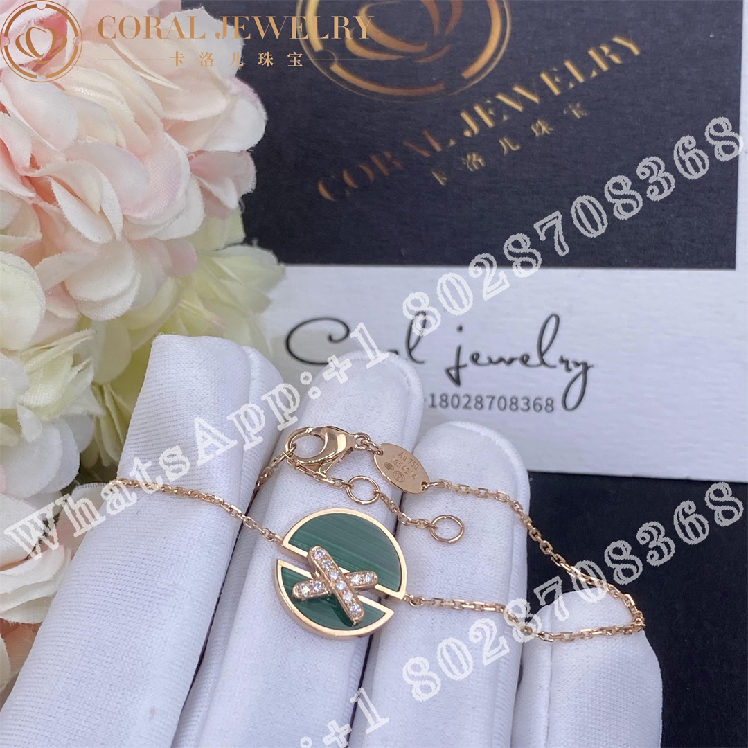 Chaumet Jeux De Liens Harmony Malachite Bracelet Rose Gold Malachite Diamonds 084997 Coral (3)