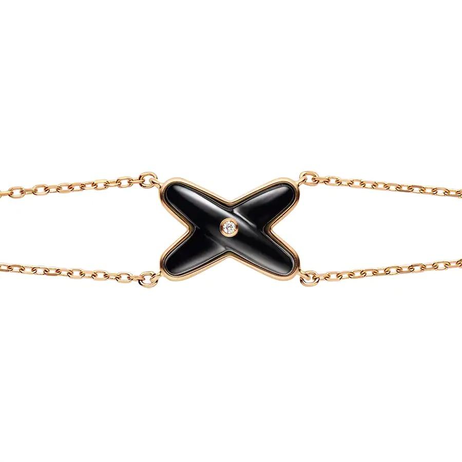 Chaumet Jeux De Liens Onyx Bracelet Rose Gold Onyx Diamond 085122 Coral (2)