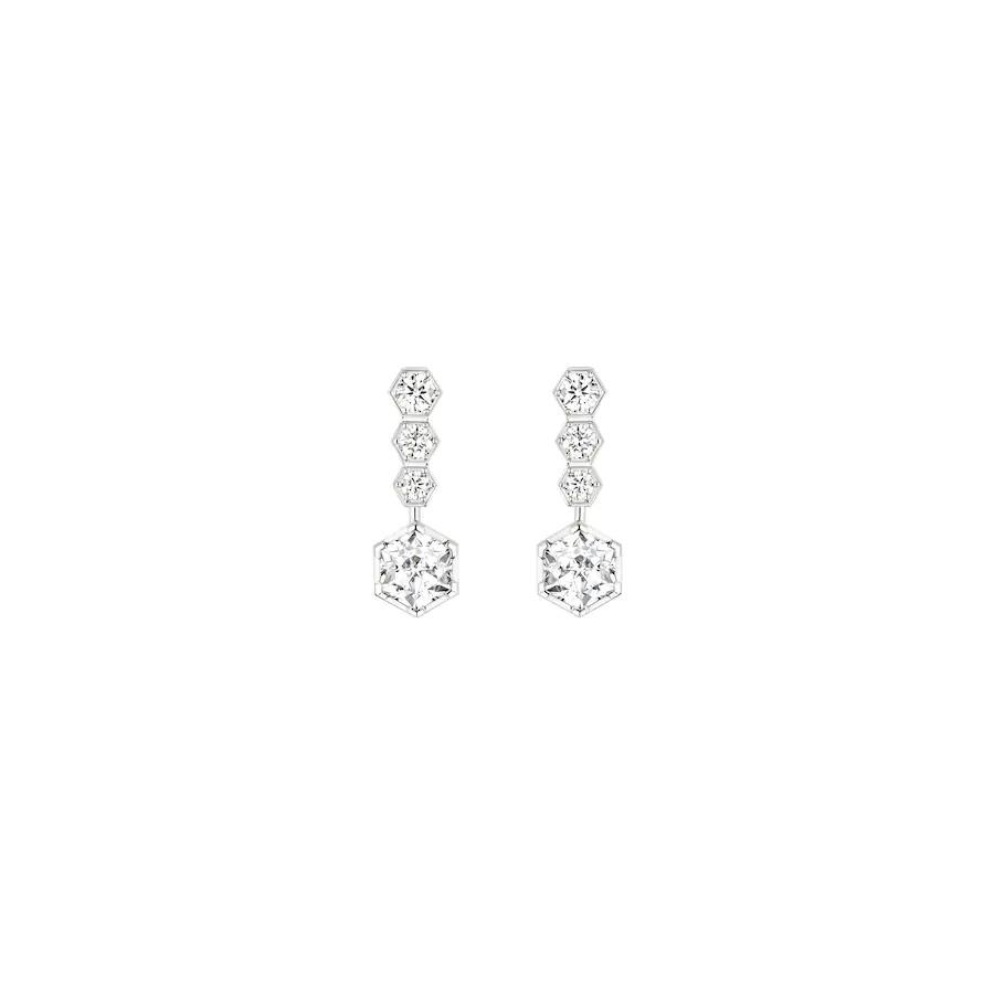 Chaumet Bee My Love Hoop Earrings White Gold, Diamonds 084774