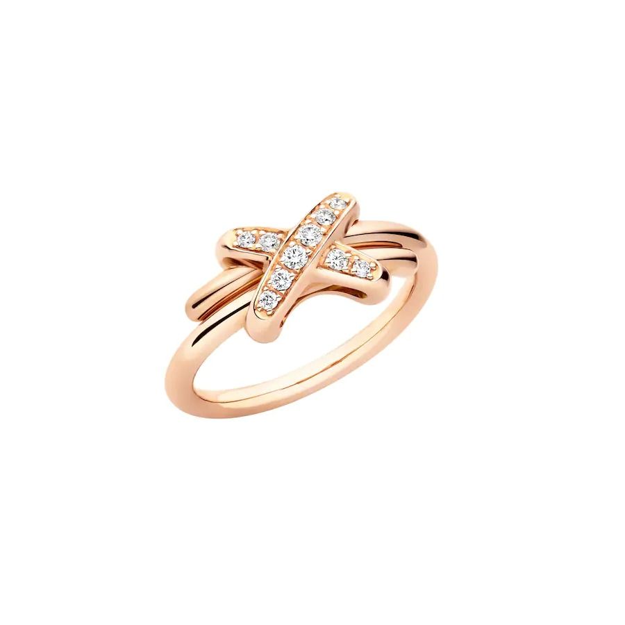 Chaumet Jeux De Liens Ring Rose Gold, Diamonds 081239