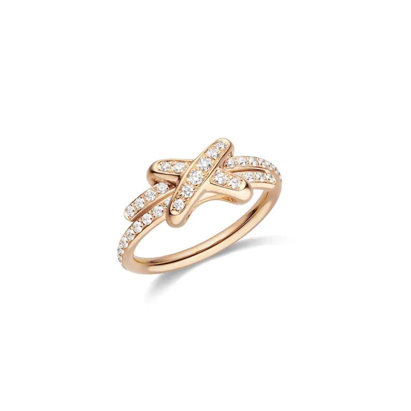 Chaumet Jeux De Liens Ring Rose Gold, Diamonds 082179