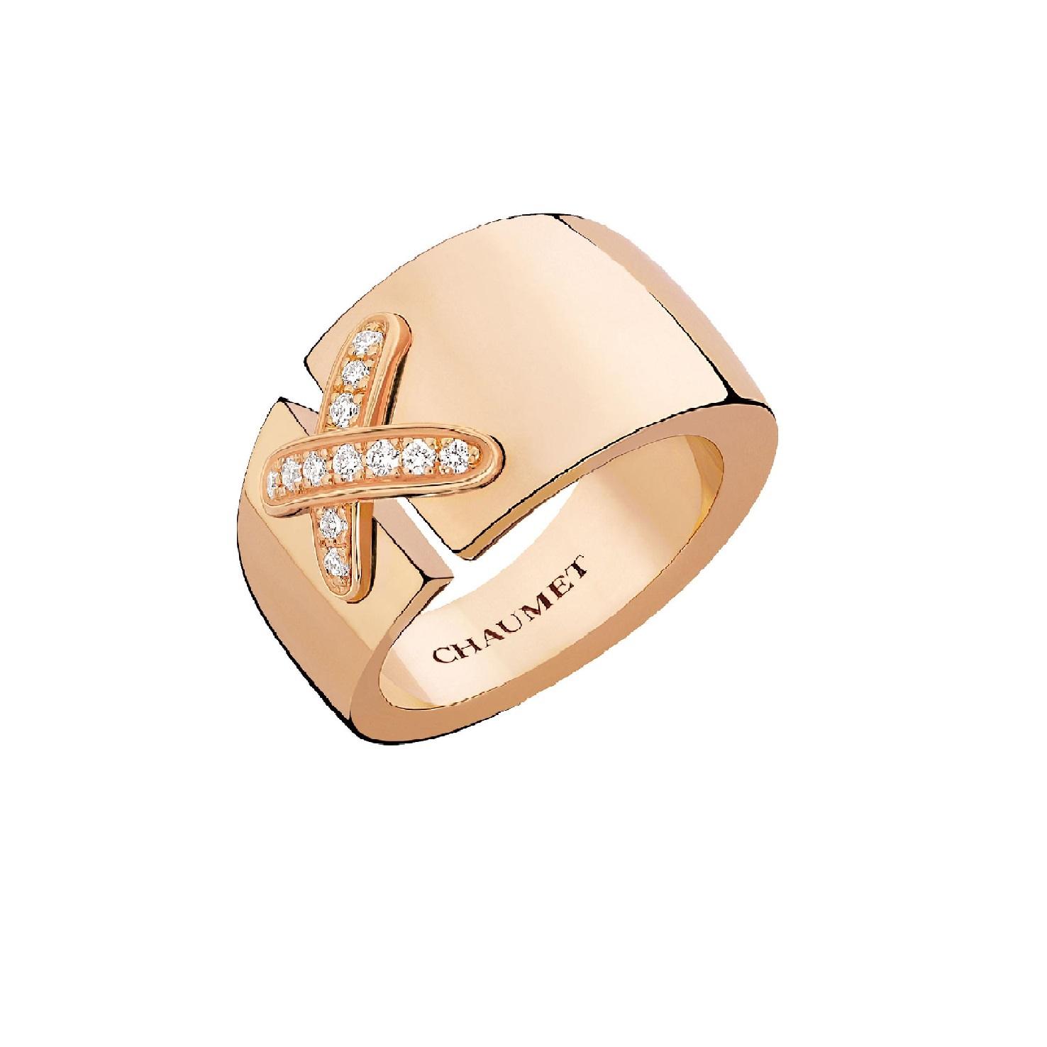 Chaumet Les Liens Gold And Diamond Ring 082081 Coral (1)