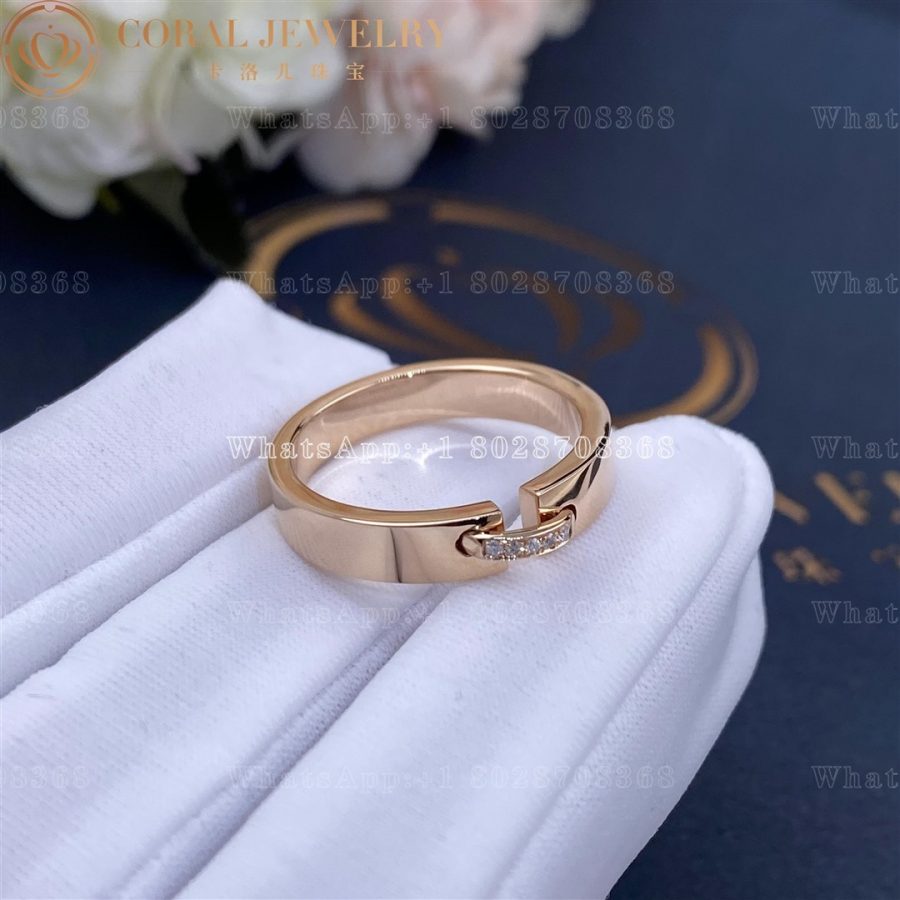 Chaumet Liens Evidence Wedding Band Rose Gold Diamonds 4mm 080542 Coral (2)