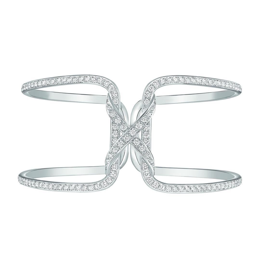 Chaumet Liens Openworked Bracelet White Gold, Diamonds 082221