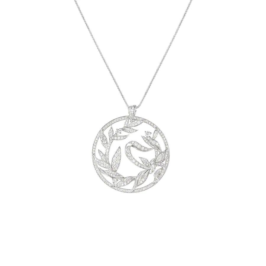 Chaumet Jardins Laurier Necklace White Gold, Diamonds 083502