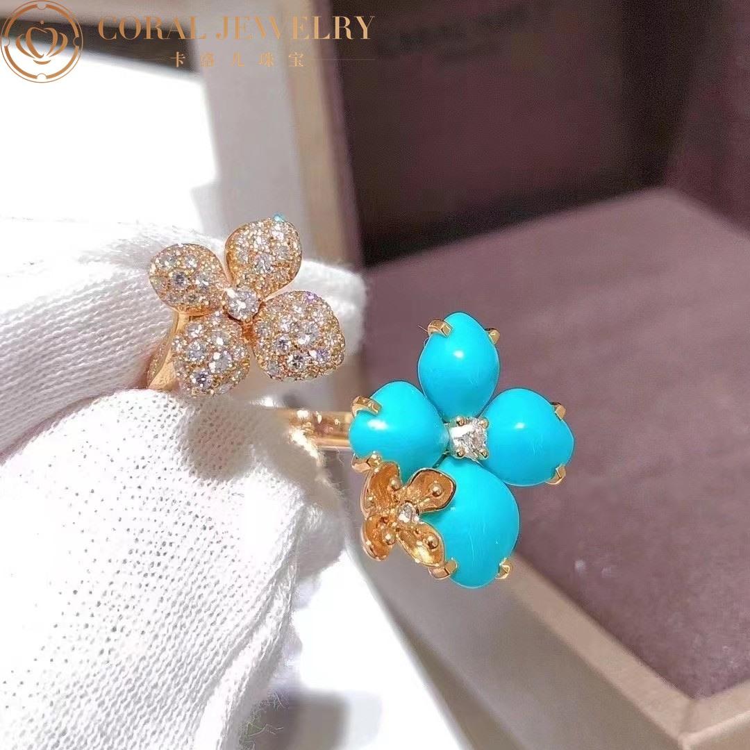 Chaumet Hortensia Turquoise, Diamonds And Gold Ring 083237